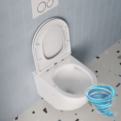 Унитаз подвесной безободковый Iddis Blanco Q BLQNDSEI25 (с сиденьем Soft Close (микролифт) )