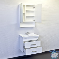 Тумба Comforty Никосия 60 белый глянец с раковиной Comforty 60 00-00011161