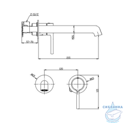 Смеситель для раковины встраиваемый Raglo R20.11 (хром)