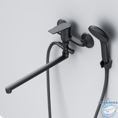 Смеситель для ванны AM.PM Gem F90A90122 (черный матовый)