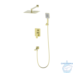 Душевая система Oliveeka D-Line 300 1 режим OL-939003-BG (золото матовое)