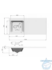 Раковина на стиральную машину Marko Kamilla 110 L