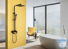 Душевая система Abber Daheim AF8216B  230 1 режим (черный матовый)