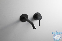 Смеситель для раковины встраиваемый Allen Brau Priority 296330 (черный матовый)