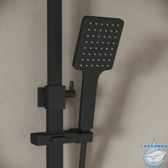 Смеситель с верхним душем, черный, Bild, IDDIS, BILBL1Fi06