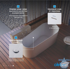 Акриловая ванна ABBER AB9496-1.5 L 150x75  с каркасом