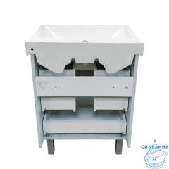 Тумба напольная Comforty Никосия 60Н дуб белый с раковиной Fest 60