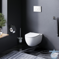 Инсталляция AM.PM с кнопкой смыва в комплекте с унитазом AM.PM Awe FlashClean c сиденьем Soft close (микролифт) IS49001.111700