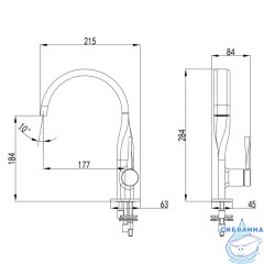 Смеситель ABBER Tanz AF8C11BG для раковины, золото брашированное