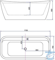 Акриловая ванна Allen Brau Infinity 2 170x78 белый матовый