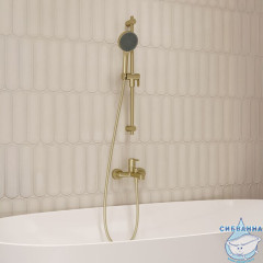 Лейка для душа, золото матовое, Aiger, IDDIS, AIG4FMGi18