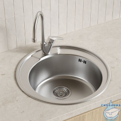 Мойка, нержавеющая cталь, сатин, D510, Basic, IDDIS, BAS51S1i77