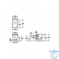 Унитаз подвесной Roca Gap 346477000 без сиденья