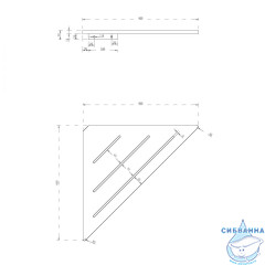  Полочка ABBER Stein AS1652L