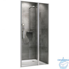 Дверь в нишу ABBER Sonnenstrand AG04100S 100x195 профиль хром, стекло прозрачное