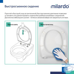 Сиденье для унитаза, полипропилен, 030, Milardo, 030PP0EM31