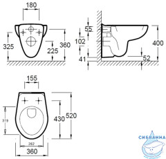 Унитаз подвесной Jacob Delafon Mideo E4345G-00 (без сиденья) 