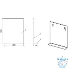 Зеркало Cersanit Melar B-LU-MEL 50 см