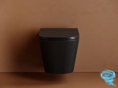 Унитаз подвесной безободковый Ceramicanova Union Rimless CN4009TMB с сиденьем быстросъемным Soft Close (микролифт)