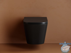 Унитаз подвесной безободковый Ceramicanova Union Rimless CN4009TMB с сиденьем быстросъемным Soft Close (микролифт)
