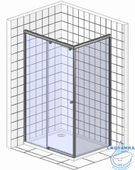 Душевое ограждение Bas Infinity WTW+SP 170х80 профиль хром, стекло прозрачное (без поддона)