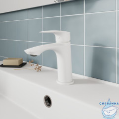 Смеситель для умывальника, белый матовый, Rora, Milardo, RORWT00M01