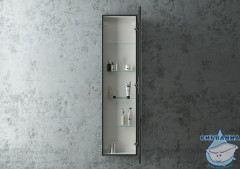 Шкаф-пенал подвесной Calypso Mirror Box black Led 40 МВК050