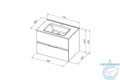 Тумба под раковину Aquanet Алвита New 70 303908