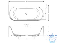 Ванна из искусственного камня Riho Essence 180х80 (белый)