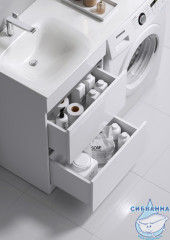 Тумба напольная Aqwella Forma 54 белый с раковиной Фостер 115