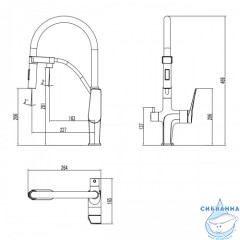  Смеситель для кухни Lemark Bronx LM3761GM (графит)