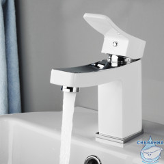 Смеситель для раковины Wasserkraft Aller 1063WHITE (хром/белый)