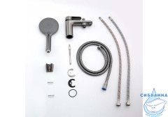 Смеситель для ванны на борт Aquatek Ника AQ1844BGM (оружейная сталь)