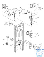 Инсталляция для унитазов GROHE Rapid SL 38772001