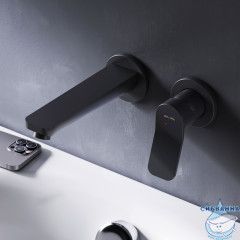 Смеситель для раковины встраиваемый Am.Pm X-Joy F85A72622 (черный матовый)