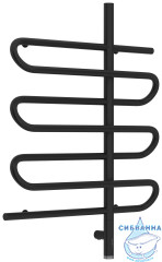 Полотенцесушитель электрический Сунержа Эпатаж 60х80 (с возможностью скрытого подключения, подключение (черный матовый)