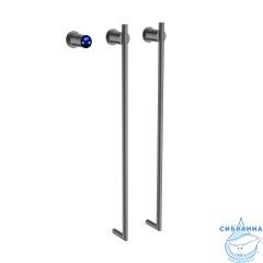 Полотенцесушитель электрический Terminus Рондо П2 35х76 (с возможностью скрытого подключения) (оружейная сталь)