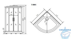 Душевая кабина Timo Comfort T-8801F 100х100