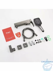 Смеситель для ванны Raglo R02.30.09 с душевым гарнитуром (графит)
