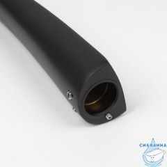 Излив для смесителя, умывальник, латунь, 163 мм, фиксированный, черный, IDDIS, 995C16B1SM