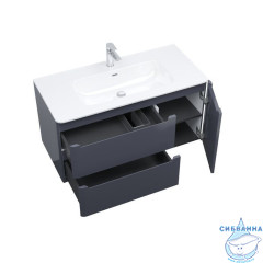 Тумба с умывальником, подвесная, 100 см, темно-серый, Edifice, IDDIS, EDI10D0i95K  подходит умыв. 0101000i28