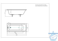 Ванна акриловая Aquatek Мия 180х70