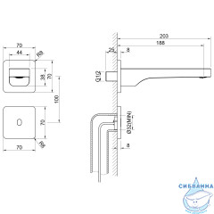 Встраиваемый смеситель для раковины Timo Torne 4373/17SM (золото матовое)