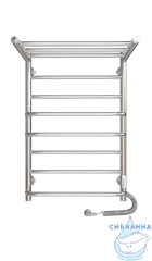 Полотенцесушитель электрический Санприз Евромикс П8 с полкой 50Х80 U (хром) (подключение универсальное)