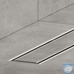 Лоток душевой, сифон 360, комбинированный затвор, двухсторонняя решетка, 700мм, хром, IDDIS, 975B7SB00DZ