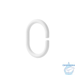 Набор колец для шторы в ванную комнату, White, RID011P, IDDIS