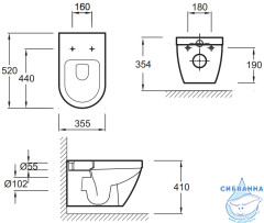 Унитаз подвесной Jacob Delafon Rodin+ EDY102-00 (без сиденья)