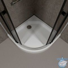 Душевое ограждение Тритон Грэй- 90x90 А профиль белый, стекло грэй Щ0000066464(с поддоном)