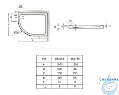 Душевой поддон Jacob Delafon Flight E62465-00 120х90 R