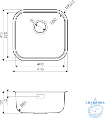 Кухонная мойка Omoikiri Omi 44-U/IF-AB 4993190